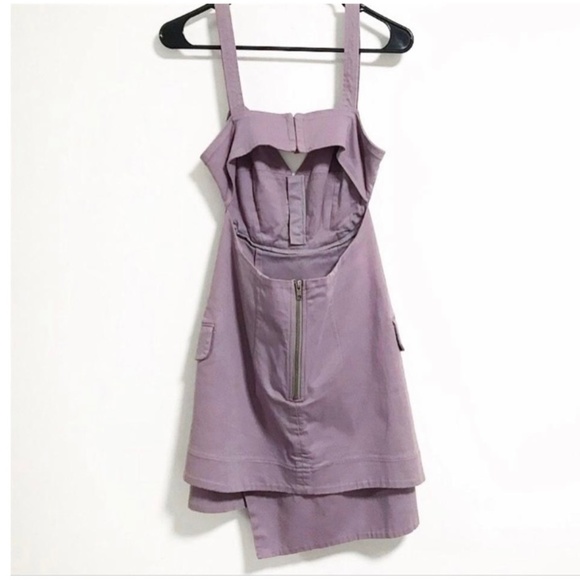 Preen By Thornton Bregazzi Purple Cut Out Tulip Casual Dress - Picture 3 of 14